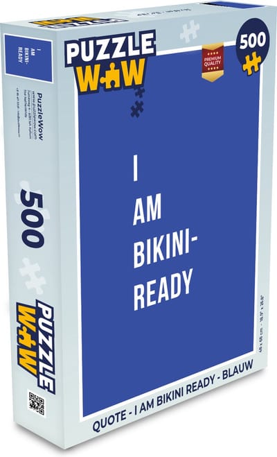 Puzzel Quote - I am bikini ready - Blauw - Legpuzzel - Puzzel 500 stukjes