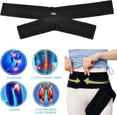 Heupbrace voor Ischias en Heuppijn – Liesband, Dij Compressie Sleeve, Ondersteuning Heupflexor, Artritis, Spierscheuringen en Pijnverlichting - Maat S