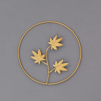 Nordic IJzeren Wandhanger Ornament Goud Fotolijst Ginkgo Blad Palmboom Wandachtergrond Decor Kamer Huis Decor maple leaves