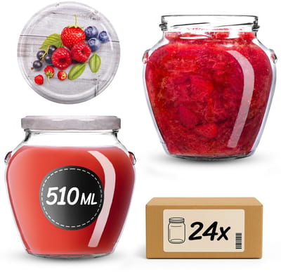 KADAX Inmaakpotten 510 ml fi82 Framboos & Bosbes 24 stuks