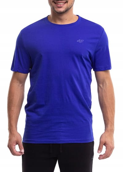 4F T-shirt Heren - Blauw - Katoen - Maat M