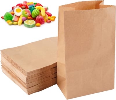 Kraft Papieren Tassen 100 Stuks, 21 x 12 x 7 cm, Verpakking voor Cadeaus, Feestjes en Snacks