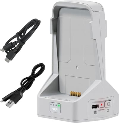 Oplaadstation Drone Accu - Batterij Manager - Accu's Opladen - Twee Accu's Tegelijk - 9.7 x 5.8 x 5.5 cm