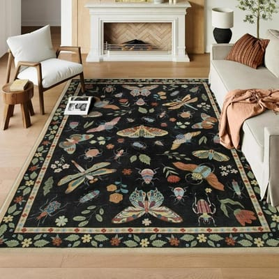 Groene Mot Insect Plant Tapijt voor Slaapkamer Woonkamer Decor Lounge Balkon Zachte Vloermat Salontafel Keuken Eetkamer Kleed 50X80CM
