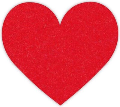 Hart vilt onderzetters - Rood - 6 stuks - ø 10 cm - Glas onderzetter - Valentijn - Cadeau - Woondecoratie - Woonkamer - Valentijn - Tafelbescherming - Onderzetters Voor Glazen - Keukenbenodigdheden - Woonaccessoires - Tafelaccessoires