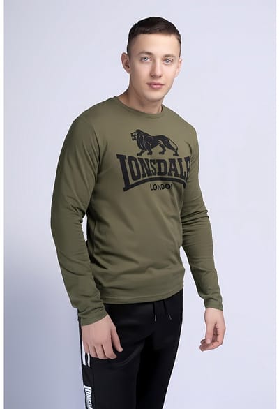 Lonsdale Longsleeve Ayrshire overhemd met lange mouwen regular fit double pack