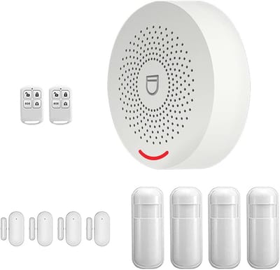 Huisbeveiligingsalarm - Draadloos alarmsysteem - Veiligheid thuis - App bediening - 1x1x1 cm - Wit