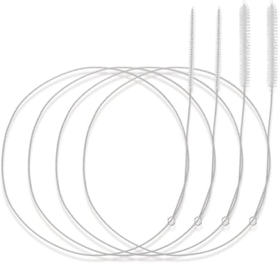 Set van 4 Flexibele Reinigingsborstels voor Lange Buizen - Ideaal voor Koelkast en Keuken, Nylon Borstels voor Slimme Afvoer- en Pluggaatjes, 40 Inch Lengte