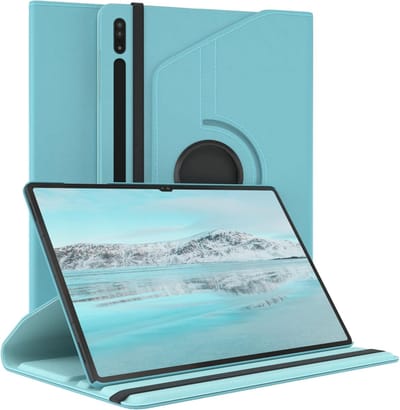 Draaibaar Hoesje 360 Rotating Multi stand Case - Geschikt voor: Samsung Galaxy Tab S8 Ultra - 12.4 inch - SM-X900, SM-X906 - Licht blauw