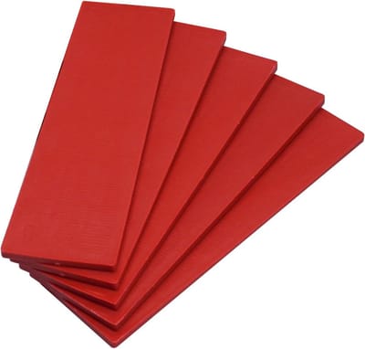 Plastic Shims - Onderleggers Packers - Nivelleren Monteren - Stapelbaar Ontwerp - 30x100mm 3mm - Rood