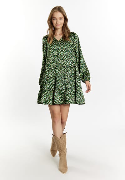 IZIA Jurk Dames Groen Veelkleurig
