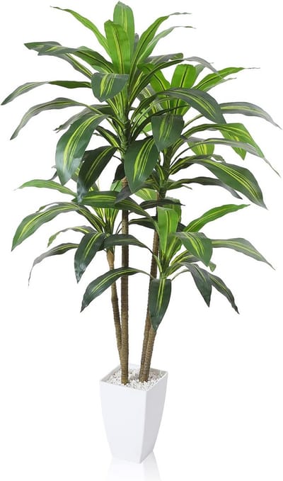 Kunstplanten Drakenboom 120 cm - Tropische Kunstplant voor Woonkamer en Kantoor