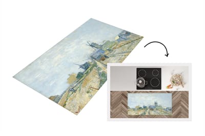 Keukenloper - Loper keuken - Montmartre: molens en moestuinen - Vincent van Gogh - 120x60 cm - Keukenloper vinyl