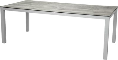 Llama eettafel tuin witgrijs.