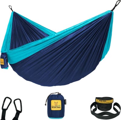 Camping Hangmat voor Binnen en Buiten met Bevestigingsmateriaal en Opbergtas
