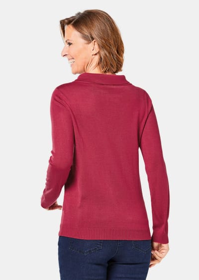Mooi afgewerkte pullover - donkerrood - Gr. 38 van Goldner Fashion