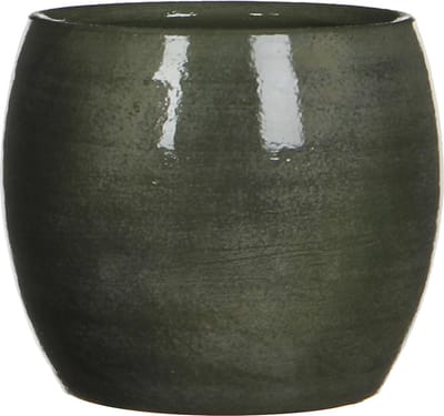 Mica Decorations Bloempot - glanzend groen - keramiek - 16 x 14 cm - plantenpotten binnen