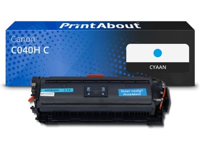 PrintAbout huismerk Toner C040H C Cyaan Hoge capaciteit Geschikt voor Canon