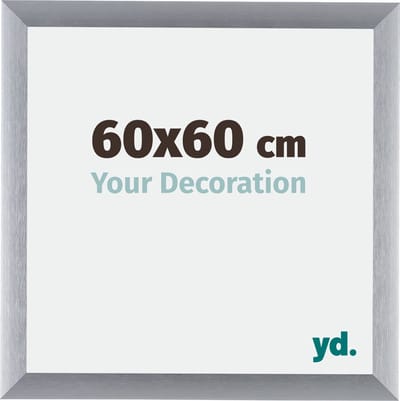 Your Decoration - Fotolijst 60x60 cm - Aluminium - Zilver Geborsteld - Tucson