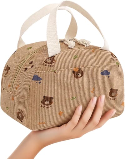 Geïsoleerde lunchtas - 6,5 L Geïsoleerde lunchtas - Draagbare geïsoleerde lunchtas - Opvouwbare geïsoleerde lunchtas met berenontwerp voor school, kantoor, strand en camping