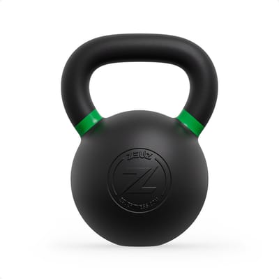 ZEUZ Kettlebell 24 KG – Gewichten voor Fitness & CrossFit - Conditie & Krachttraining – Gietijzer – Groen