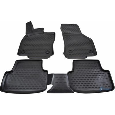 Tapis De Sol En Caoutchouc 3D - J&J AUTOMOTIVE - Seat Leon 2012-2020 - Noir - Sur Mesure - Antidérapant noir