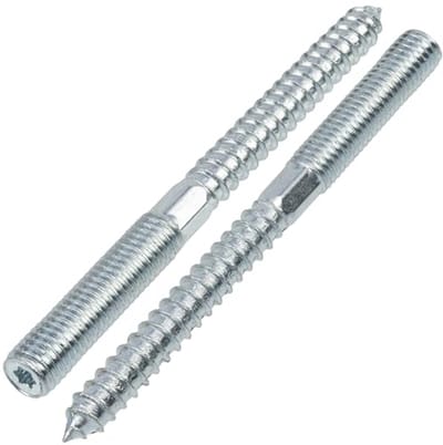 Set van 12 dubbele schroefdraad schroeven M10 x 110 mm - Stalen draadstang
