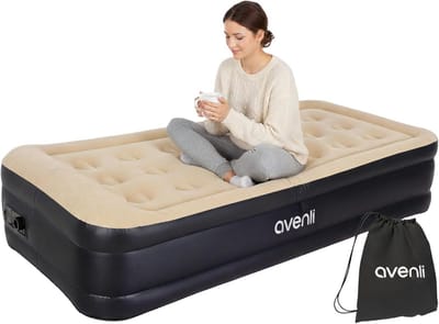 Luchtbed Elektrisch Oppompen Extra Hoog Eenpersoons 196x97x47cm Gastenbed Slaapmat