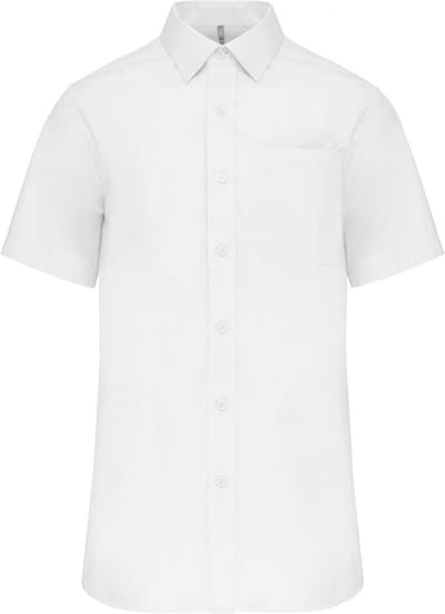 Kariban Heren poplin overhemd korte mouwen K543 - White - 3XL