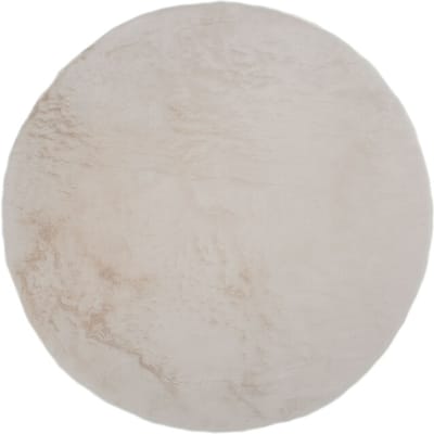 Vloerkleed Morbido Beige 2212 - Rond ø160 cm - Extra Hoogpolig Fluffy Vloerkleed in Scandinavische / Hotel Chique Stijl