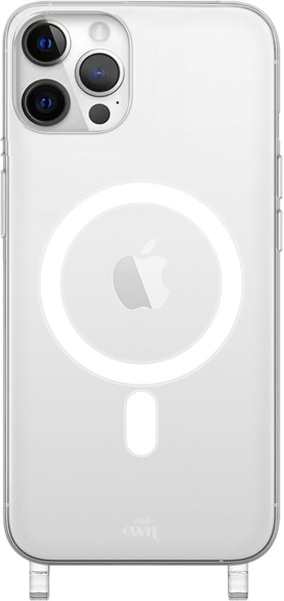 xoxo Wildhearts magnetisch hoesje geschikt voor iPhone 12 Pro MagSafe - Cord case geschikt voor koorden - Shockproof - Transparant siliconen telefoonhoesje zonder koord