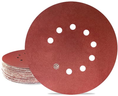 Dailygoods- Schuurpapier Set 225mm - Schuurpapier Driehoek - Schuurpapier Rond - Schuurpapier Fijn - Schuurpapier voor Droge Bouwschuurmachine - 25 Stuks - Schuurdiscs