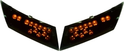 DMP knipperlicht achter Piaggio Zip 2000 wegloop zwart audi look