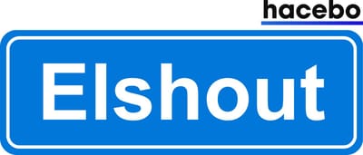 Hacebo - Plaatsnaam Sticker - 29x10 CM - Elshout sticker - Verkeersborden sticker - grappige cadeaus - Elshout