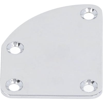 Plaque de renfort de manche de guitare avec vis 4 trous Plaque de protection d'articulation de manche courbée pour guitare électrique Basse