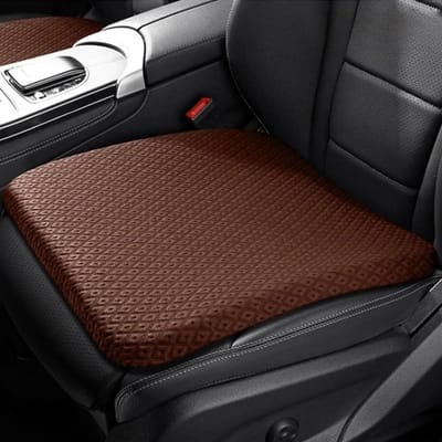 Stoelverhoger Kussen - Autostoel Kussen - Comfortabel Rijden - Antislip Onderkant - Universeel - Koffie