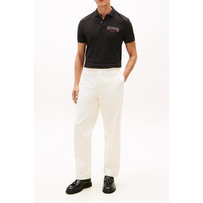 Tommy Hilfiger Left Chest Graphic Polo Black Größe: S | Poloshirts Outlet | Herren | Schwarz