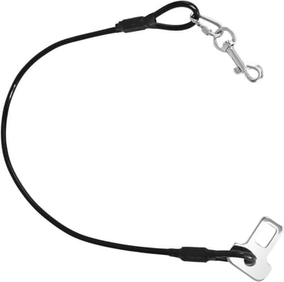 Hondenveiligheidsgordel Auto - Hond Autogordel - Veilig Reizen - Kauwbestendig Staaldraad - 60 cm - Zwart
