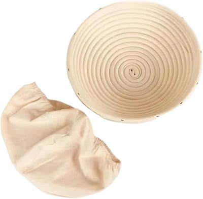 Brood Proofing Mand - Deeg Mand - Brood Bakken - Handgemaakt Rotan - 9 Inch - Houtkleur