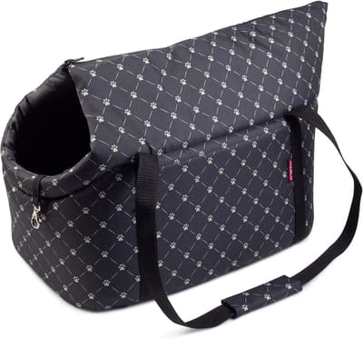 Draagtas Hond - Reistas Kat - Comfortabel Vervoer - Afneembaar Kussen - 38 x 28 x 28 cm - Zwart