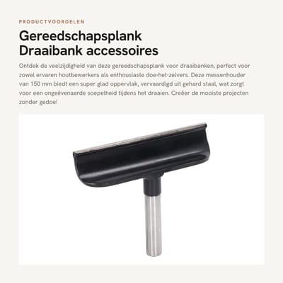 Dailygoods- Gereedschapsplank Slijtvast - Gereedschapshouder - Draaibank - Messenhouder 150 mm - Hoogwaardig Roestvrij Staal - Glad Oppervlak