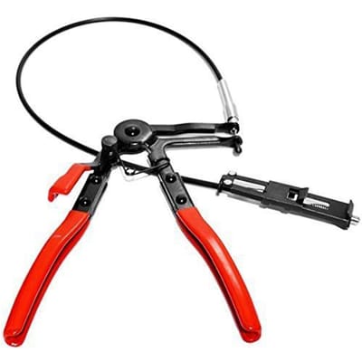 Slangklem Tang Koolstofstaal Platte Kop Vergrendelfunctie Slangklem Gereedschap met Draad voor Autoreparatie black
