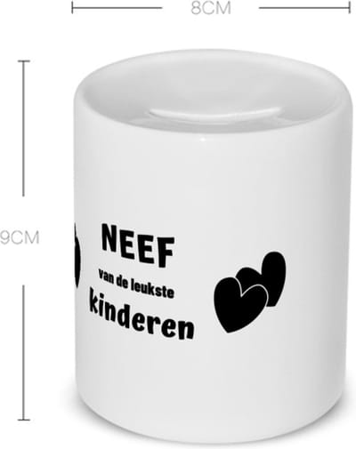 Akyol - neef van de leukste kinderen Spaarpot - Neef - de leukste neef - verjaardag - cadeautje voor neef - kado - geschenk - 350 ML inhoud