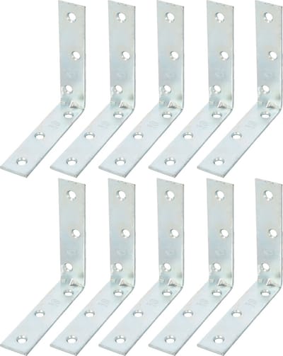 AMIG hoekankers/stoelhoeken - 10x - verzinkt staal - breedte 1.9cm - lengte 2 x 8cm