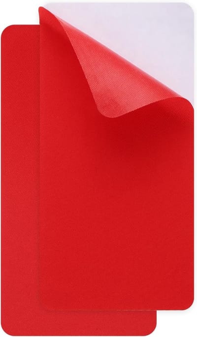 2 Stuks Zelfklevende Reparatiepatches Stof Waterdicht - Voor Jassen, Tenten en Slaapzakken (Rood)