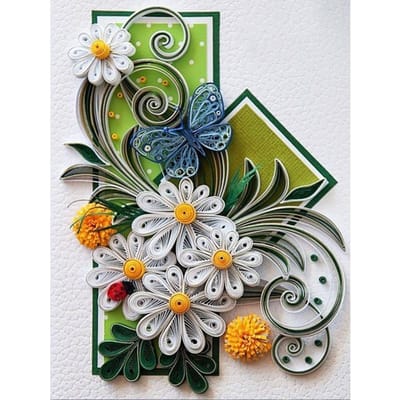 5D DIY Diamond Painting  Gele bloem  Borduurkruissteek 3D Home Decor 20X30CM black