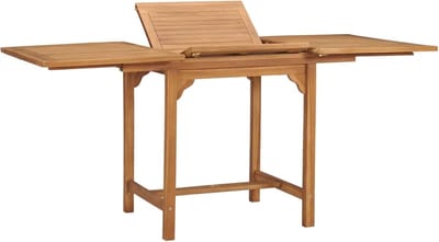 Uittrekbare tuintafel - Houten eettafel - Buiten dineren - Verstelbare lengte - 110-160x80x75 cm - Houtkleur