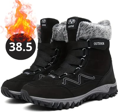 Bovista Snowboots - Sneeuwschoenen - Sneeuwboots - Heren - Wintersport - Ski - Skischoenen - Zwart - 38.5 - Met Voering