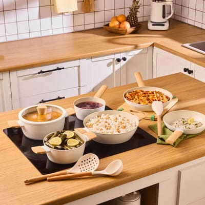 Karaca Swiss Crystal Almond Cream - 12-delige Pannenset