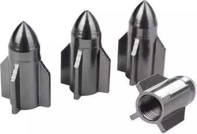 TT-products ventieldoppen Grey Rockets aluminium 4 stuks grijs